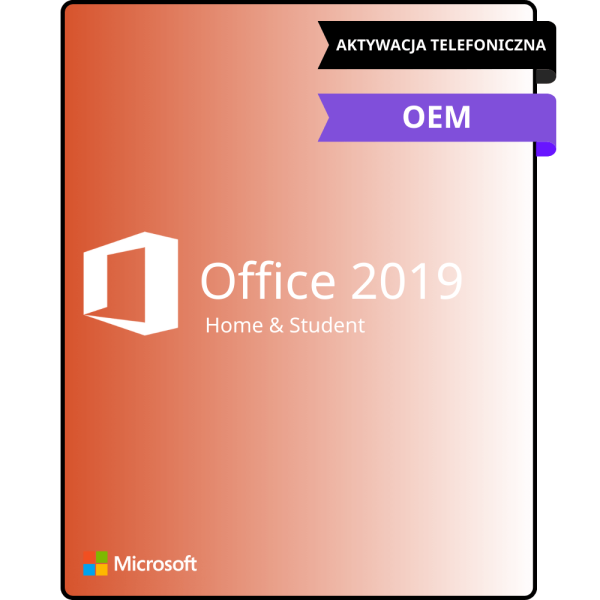 Office 2019 Home & Student Klucz OEM (Aktywacja Telefoniczna)