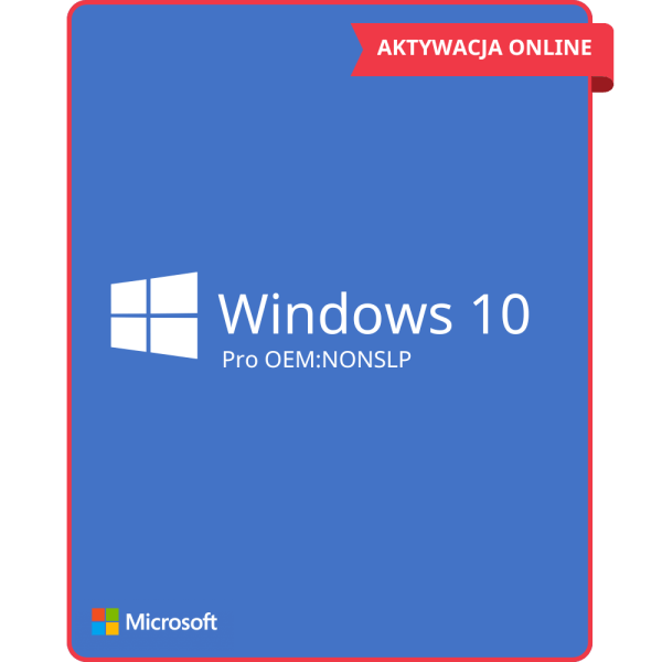 Windows 10 Pro OEM:NONSLP Klucz (Aktywacja Online)