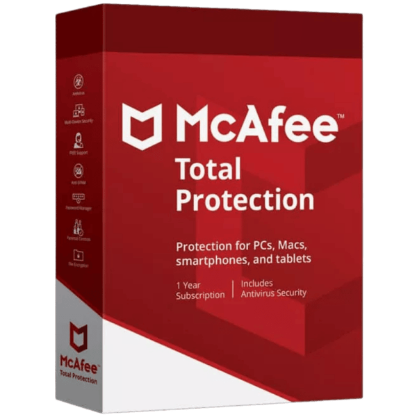 McAfee Total Protection 3 PC / 1 Rok