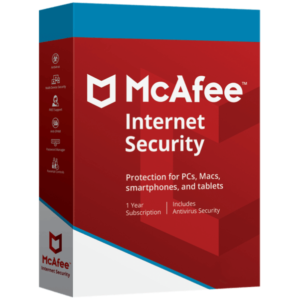 McAfee Internet Security 10 PC / 1 Rok