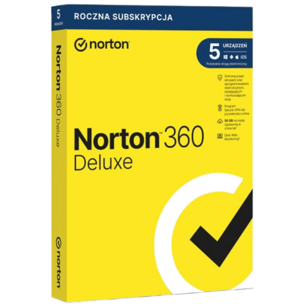Norton 360 Deluxe 5 PC / 1 Rok